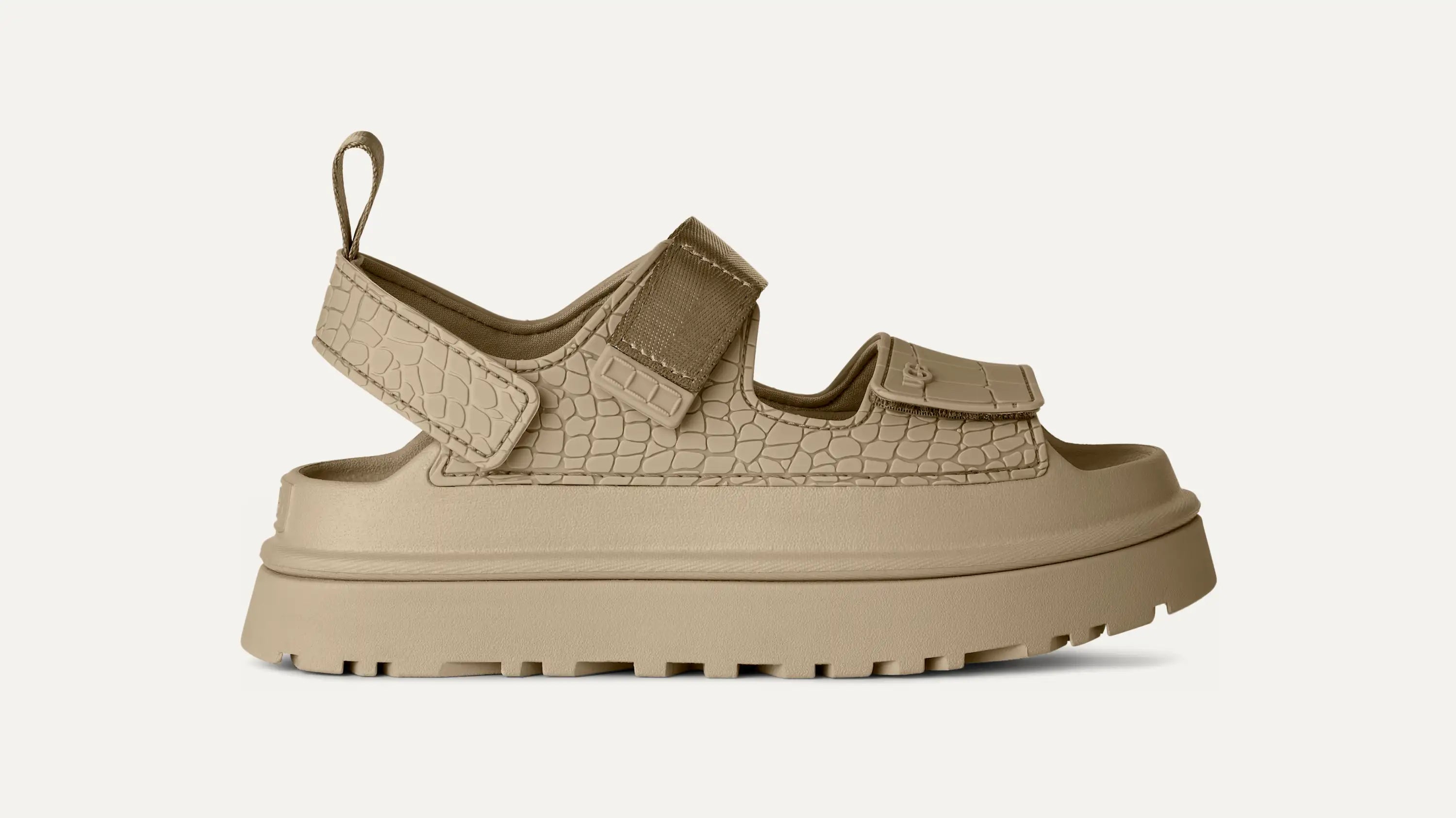 GoldenGlow Embossed Sandal for Women