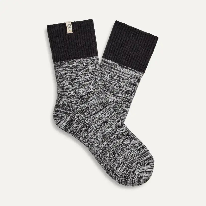 Rib Knit Slouchy Quarter Sock for Women
