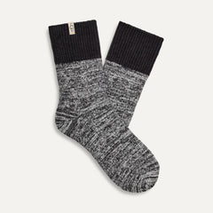 Rib Knit Slouchy Quarter Sock for Women