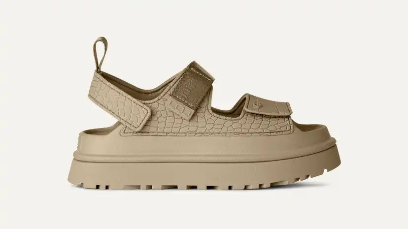 GoldenGlow Embossed Sandal for Women