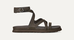 GoldenGaze Embossed Ankle Wrap Sandal for Women